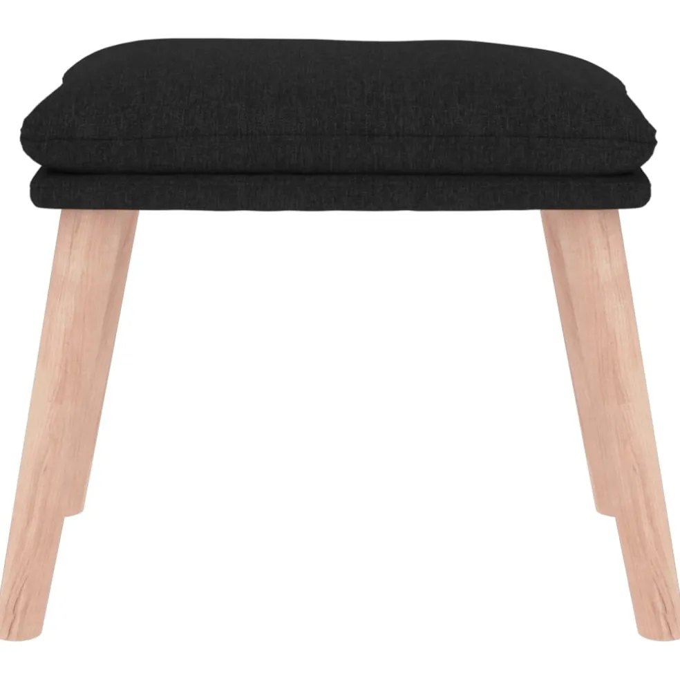 vidaXL Voetenbank 45x29,5x35 cm stof zwart