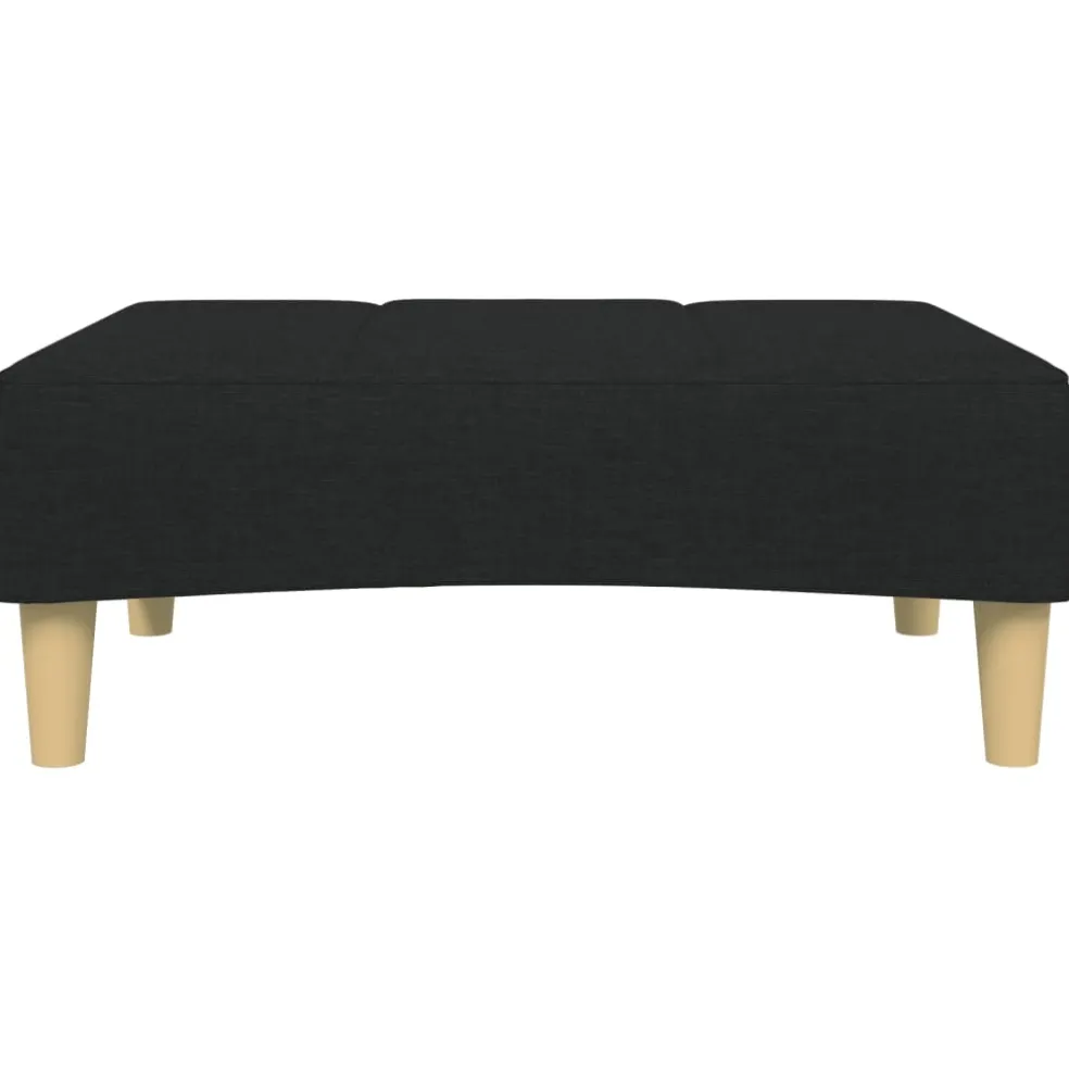 vidaXL Voetenbank 77x55x31 cm stof zwart