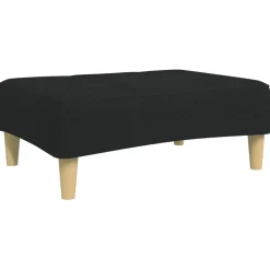 vidaXL Voetenbank 77x55x31 cm stof zwart