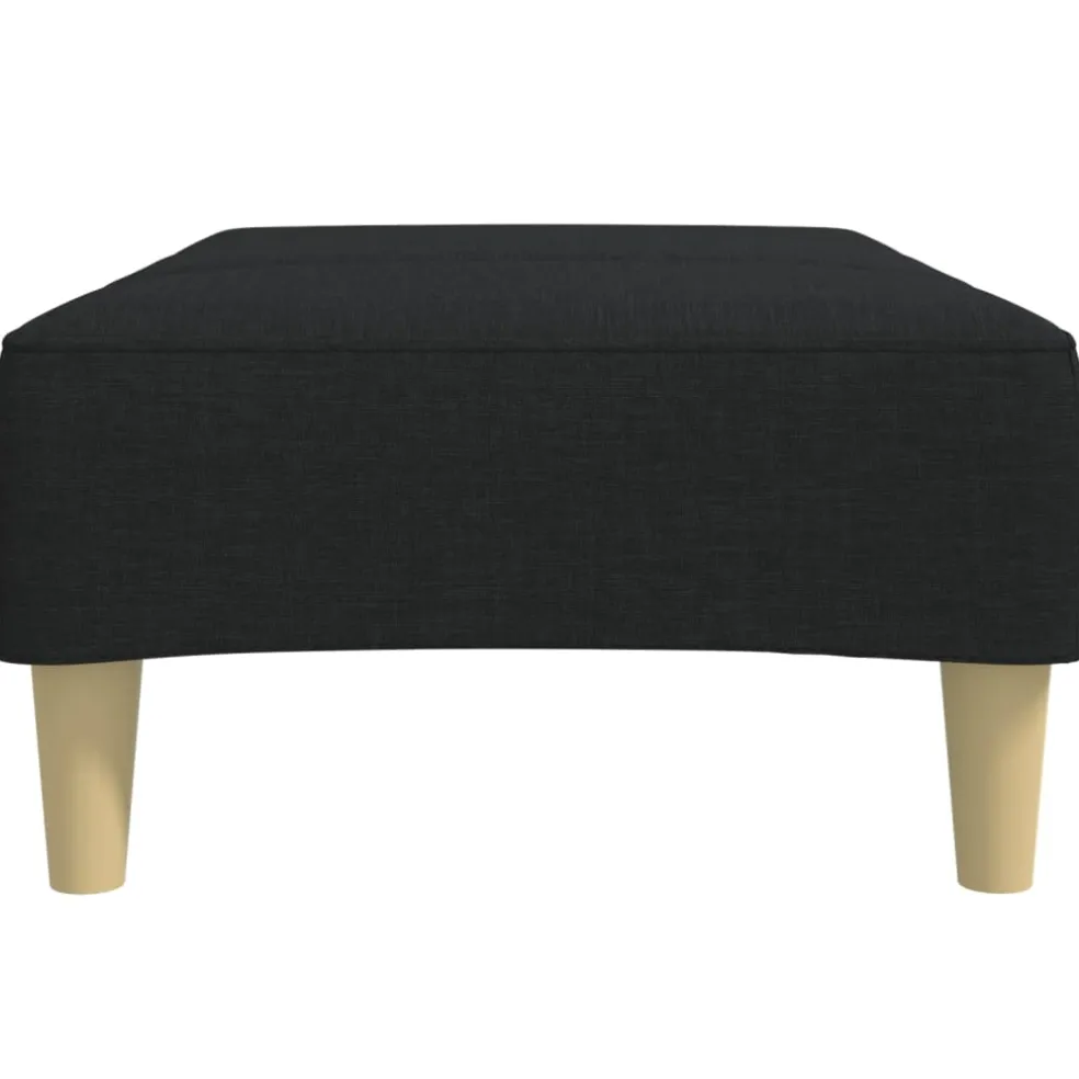 vidaXL Voetenbank 77x55x31 cm stof zwart