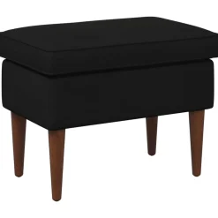 vidaXL Voetenbank Zwart 55 x 35 x 41 cm Fluweel