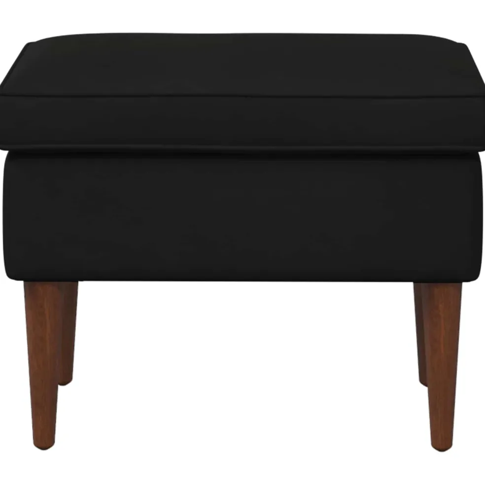 vidaXL Voetenbank Zwart 55 x 35 x 41 cm Fluweel