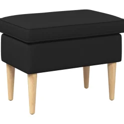 vidaXL Voetenbank Zwart 55 x 35 x 41 cm