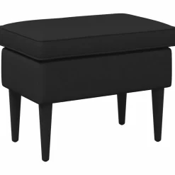 vidaXL Voetenbank Zwart 55 x 35 x 41 cm Stof