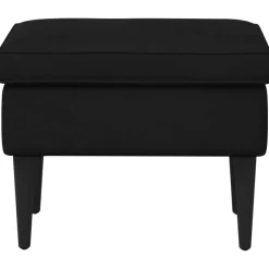 vidaXL Voetenbank Zwart 55 x 35 x 41 cm Fluweel