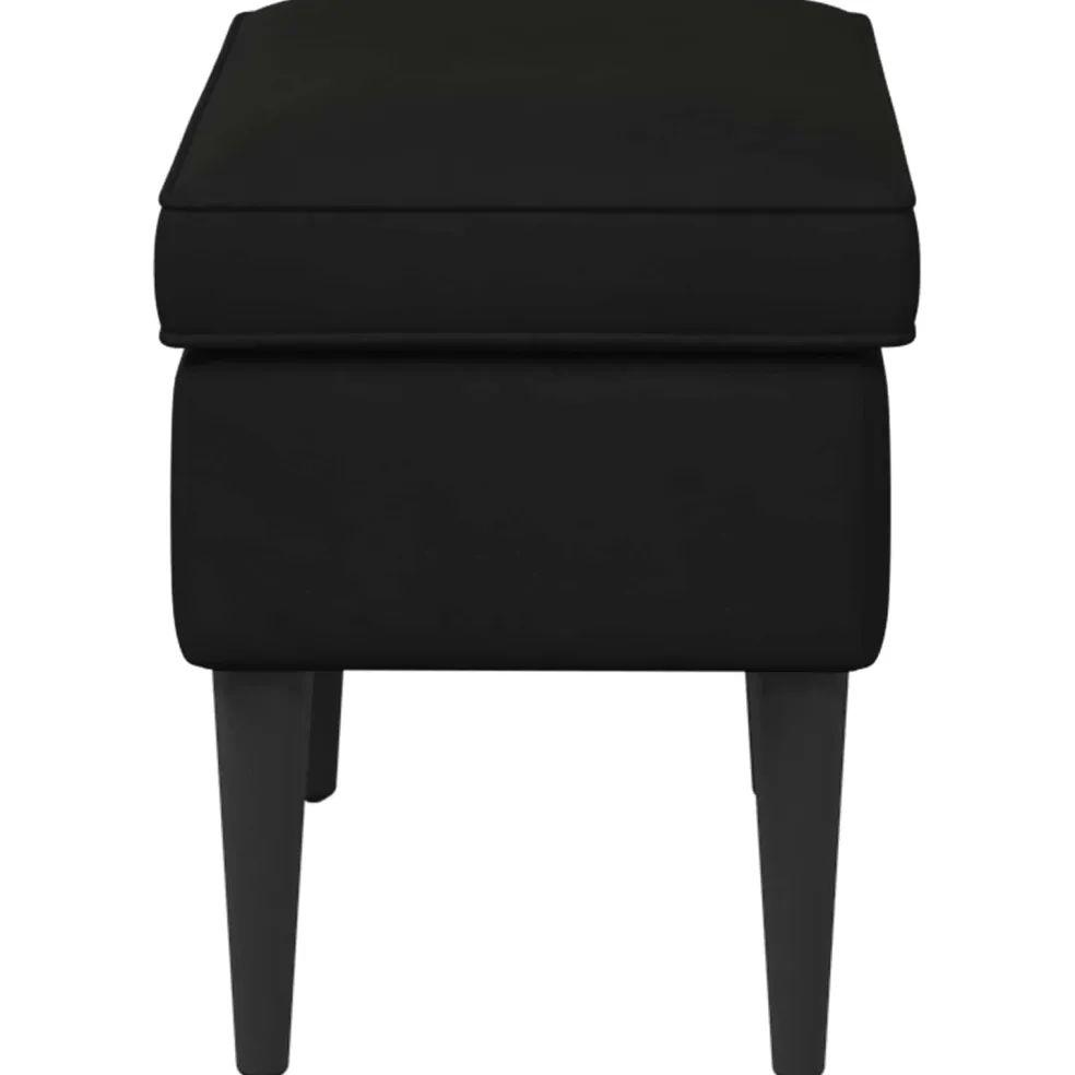 vidaXL Voetenbank Zwart 55 x 35 x 41 cm Fluweel