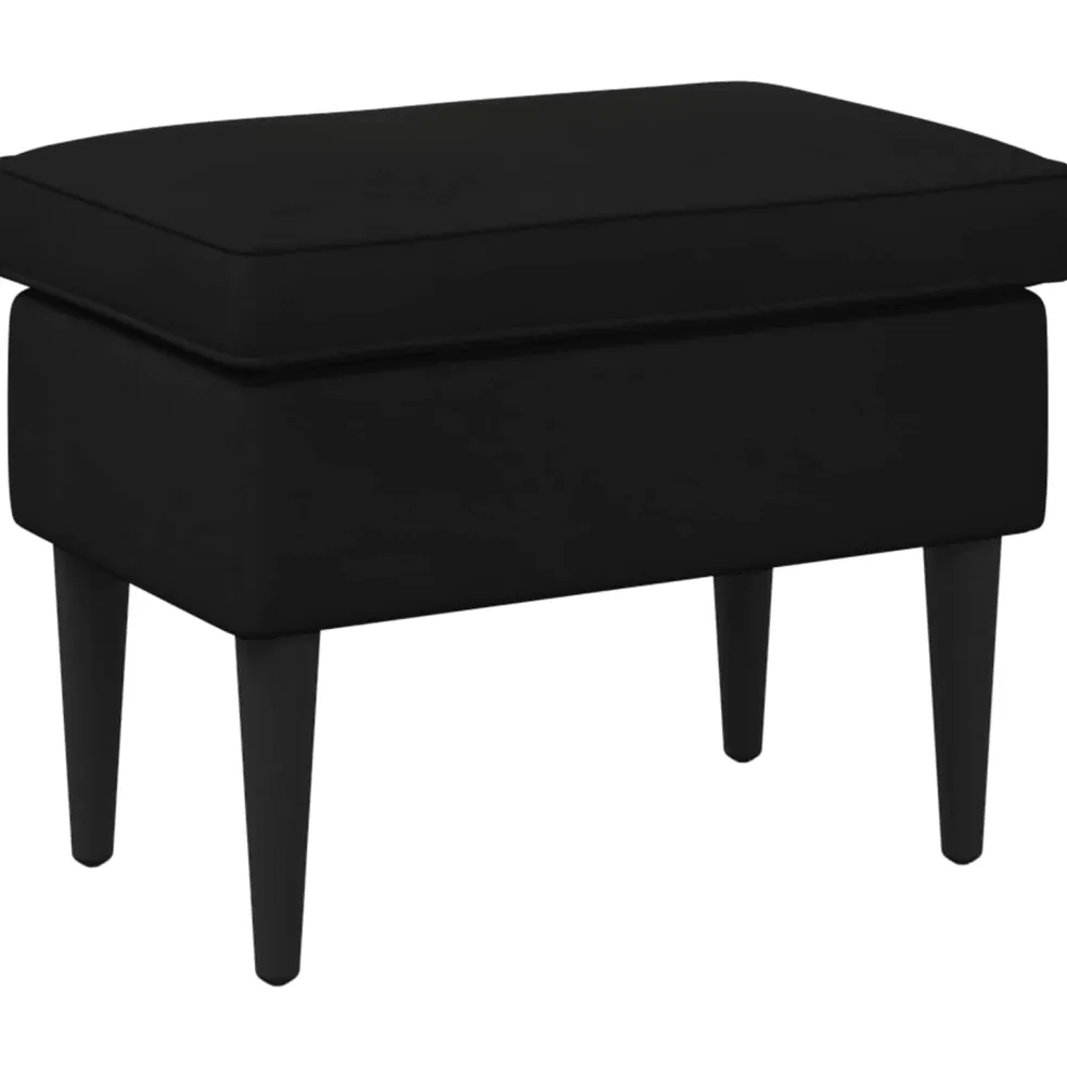 vidaXL Voetenbank Zwart 55 x 35 x 41 cm Fluweel