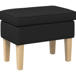 vidaXL Voetenbank Zwart 55 x 35 x 41 cm Stof