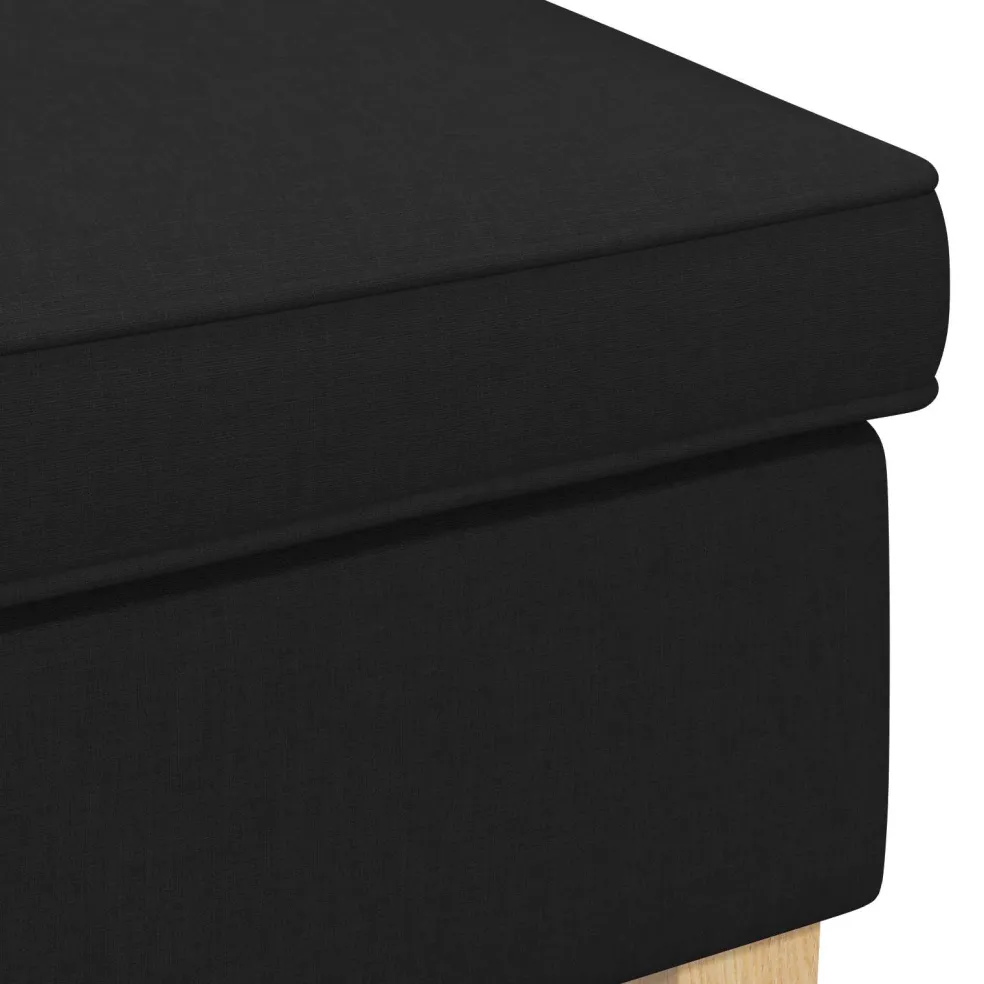 vidaXL Voetenbank Zwart 55 x 35 x 41 cm Stof