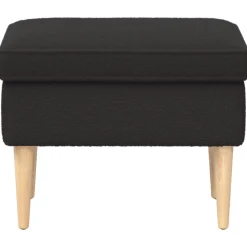 vidaXL Voetenbank Zwart 55 x 35 x 41 cm Bouclé