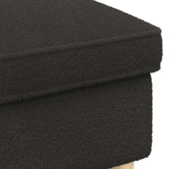 vidaXL Voetenbank Zwart 55 x 35 x 41 cm Bouclé