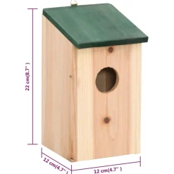 vidaXL Vogelhuisjes 8 st 12x12x22 cm hout