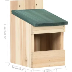vidaXL Vogelhuisjes 4 st 12x16x20 cm vurenhout
