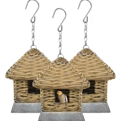 vidaXL Vogelhuizen 3 st wicker
