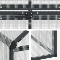 vidaXL Vogelkooi Antracietkleurig 181,5 x 112,5 x 173,5 cm
