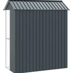 vidaXL Vogelkooi Antraciet 215 x 110 x 247 cm Gegalvaniseerd staal