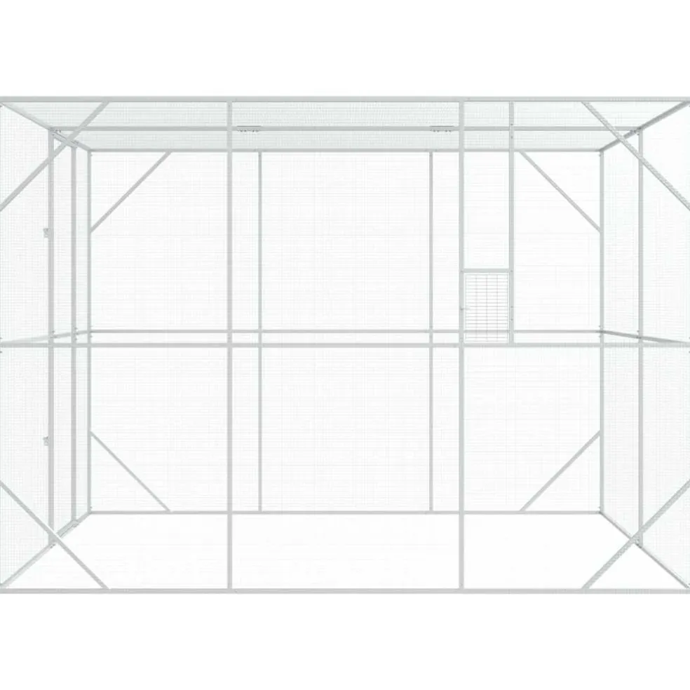 vidaXL Vogelkooi Antraciet 210 x 304 x 213 cm