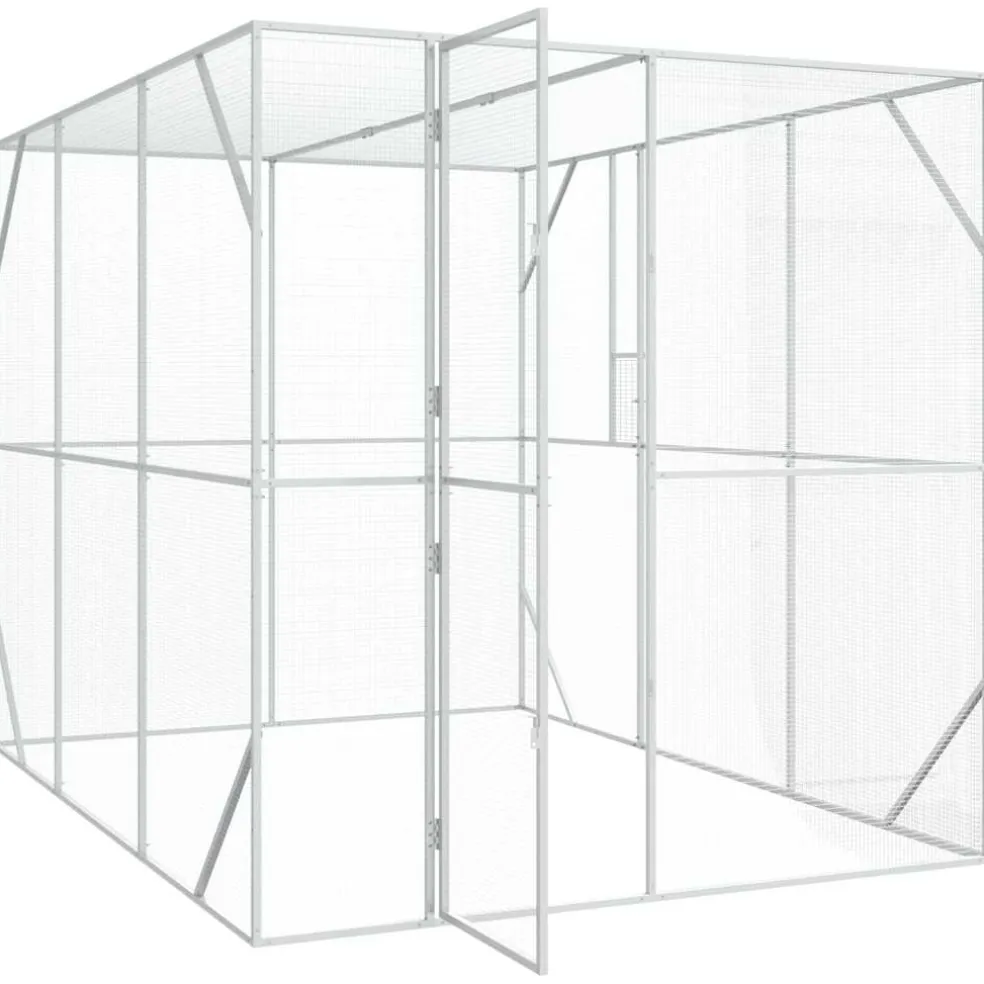 vidaXL Vogelkooi Antraciet 210 x 304 x 213 cm