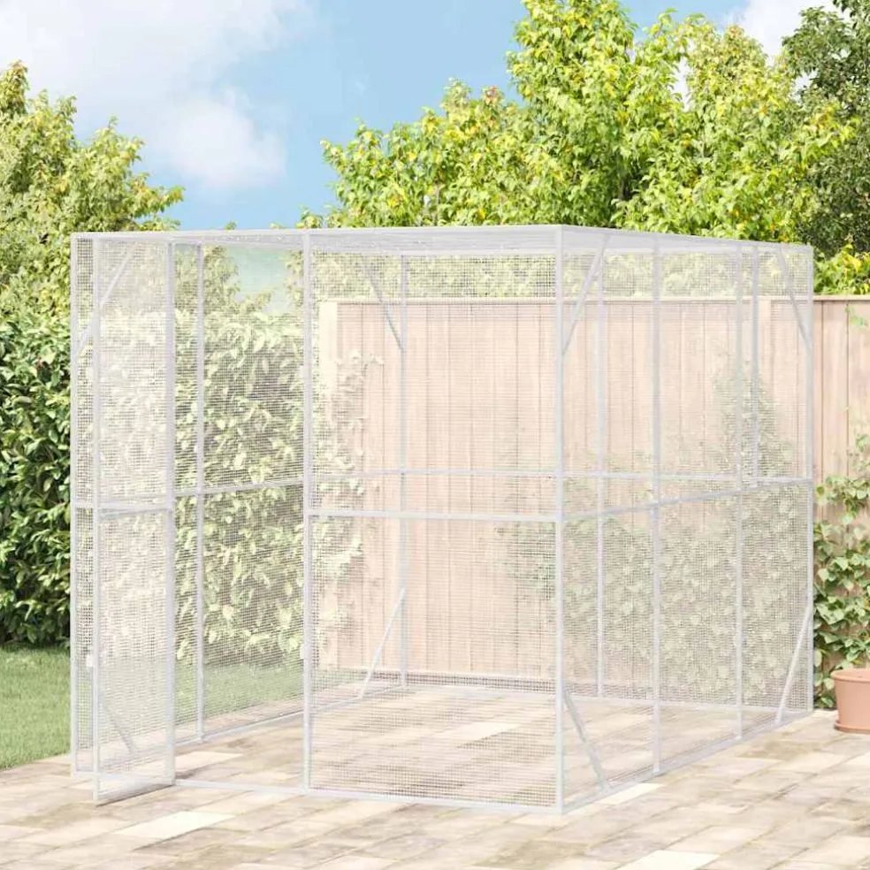 vidaXL Vogelkooi Antraciet 210 x 304 x 213 cm