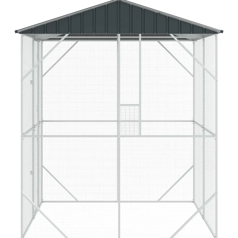 vidaXL Vogelkooi Antraciet 215 x 208 x 247 cm