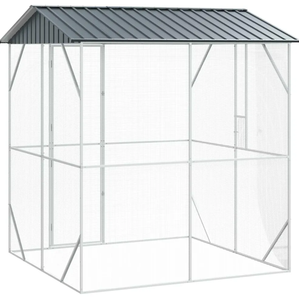 vidaXL Vogelkooi Antraciet 215 x 208 x 247 cm