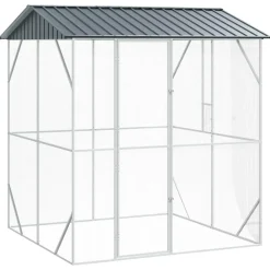 vidaXL Vogelkooi Antraciet 215 x 208 x 247 cm