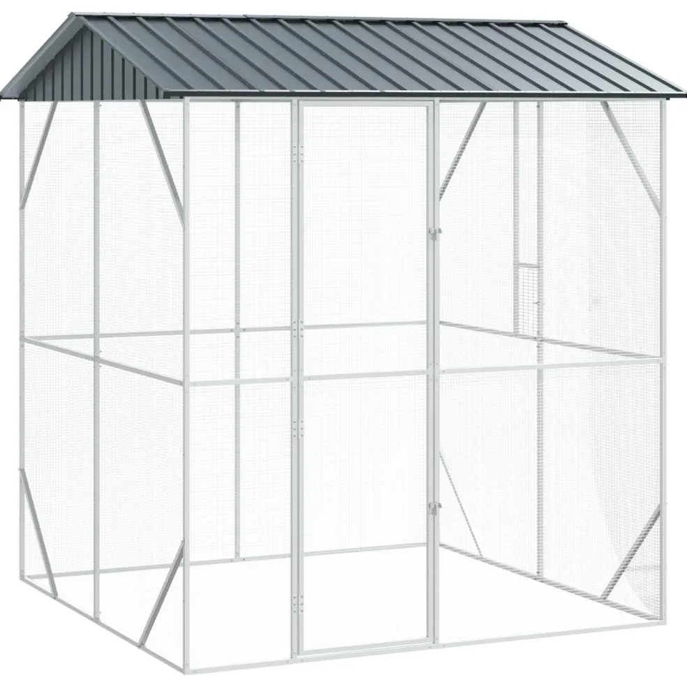 vidaXL Vogelkooi Antraciet 215 x 208 x 247 cm