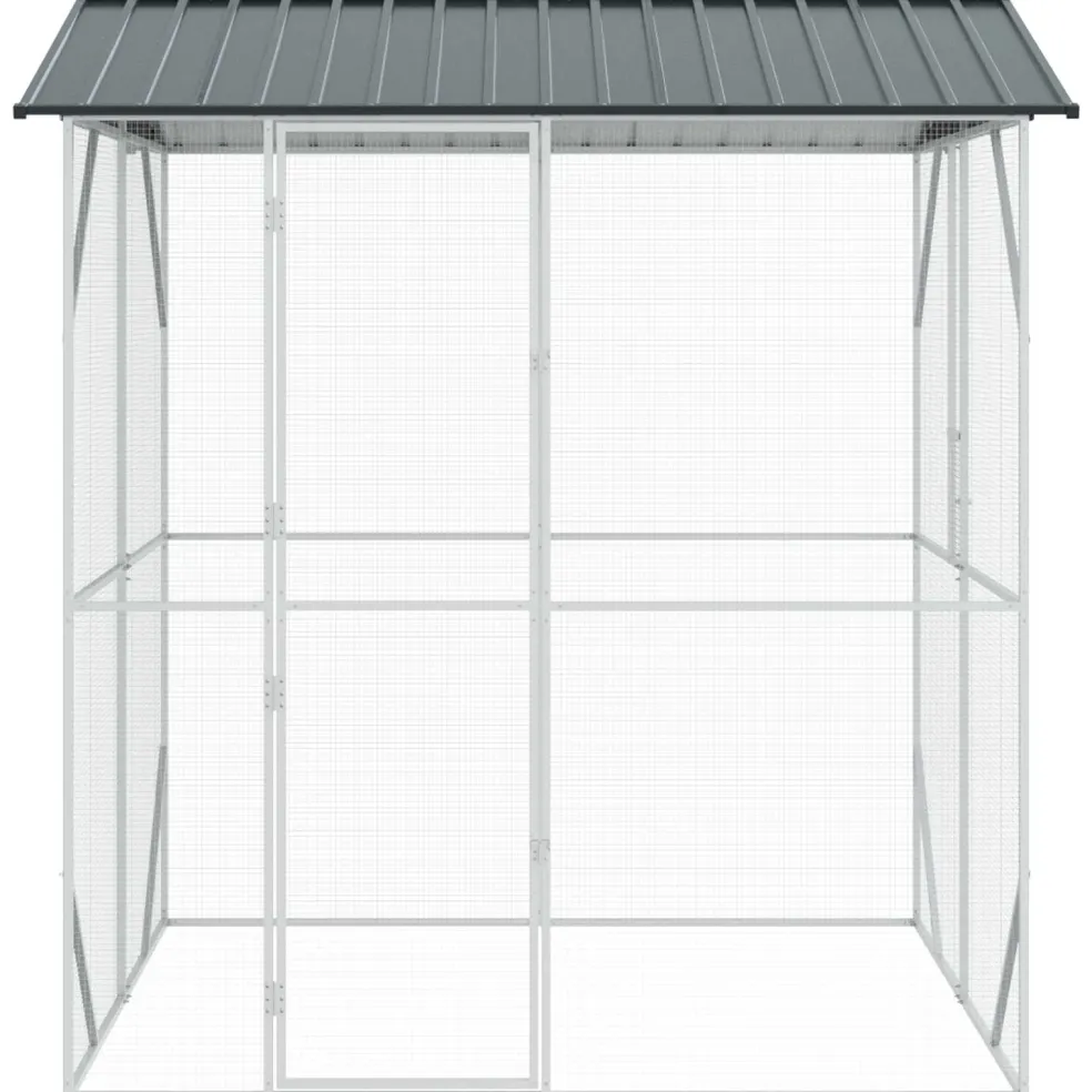vidaXL Vogelkooi Antraciet 215 x 208 x 247 cm