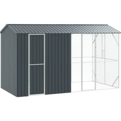 vidaXL Vogelkooi Antraciet 430 x 208 x 247 cm Gegalvaniseerd staal