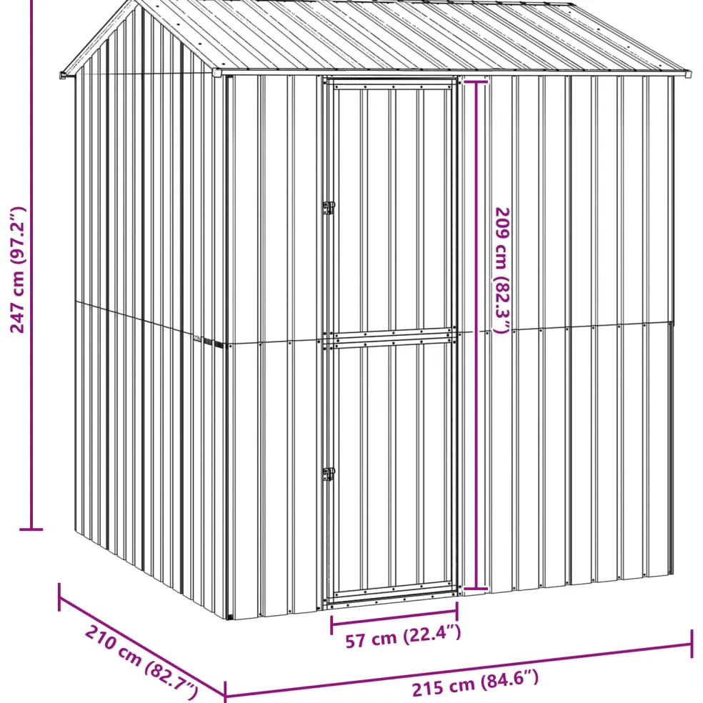 vidaXL Vogelkooi Antraciet 215 x 210 x 247 cm