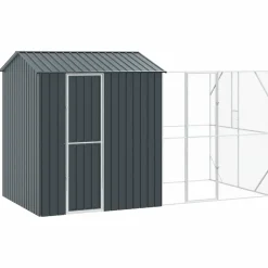 vidaXL Vogelkooi Antraciet 418 x 210 x 247 cm Gegalvaniseerd staal