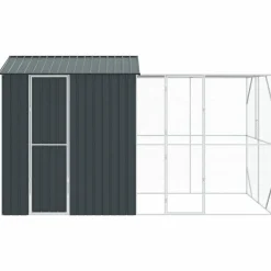 vidaXL Vogelkooi Antraciet 418 x 210 x 247 cm Gegalvaniseerd staal
