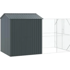 vidaXL Vogelkooi Antraciet 418 x 210 x 247 cm Gegalvaniseerd staal