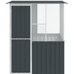 vidaXL Vogelkooi Antraciet 165 x 165 x 200 cm Gegalvaniseerd staal