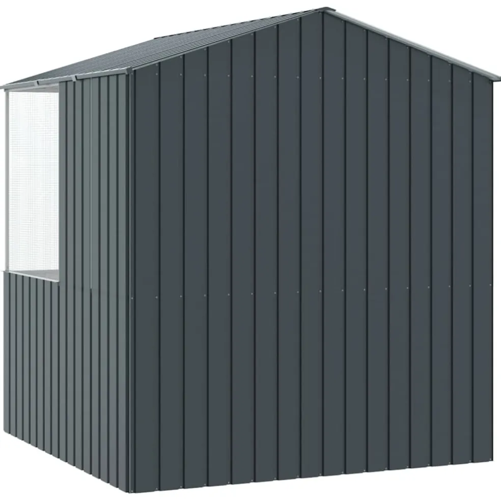 vidaXL Vogelkooi Antraciet 215 x 209 x 230 cm Gegalvaniseerd staal