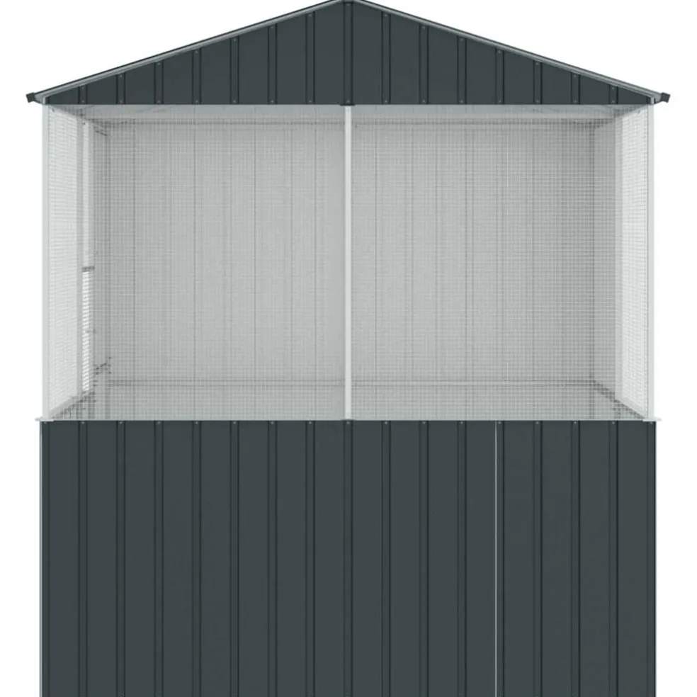 vidaXL Vogelkooi Antraciet 215 x 209 x 230 cm Gegalvaniseerd staal