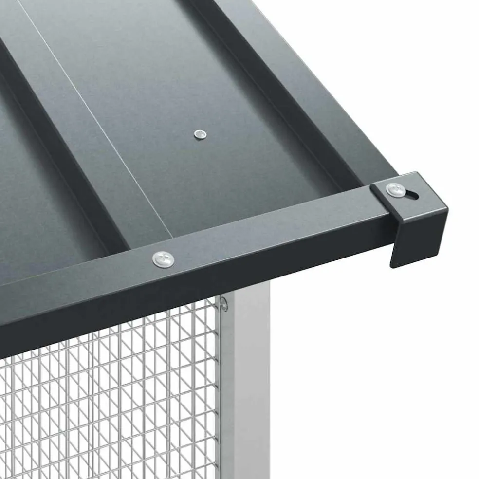 vidaXL Vogelkooi Antraciet 215 x 209 x 230 cm Gegalvaniseerd staal