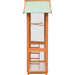 vidaXL Vogelkooi 125,5x59,5x164 cm massief grenen- en vurenhout