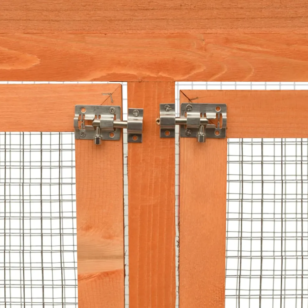 vidaXL Vogelkooi 125,5x59,5x164 cm massief grenen- en vurenhout