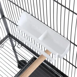 vidaXL Vogelkooi 54x54x146 cm staal zwart