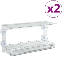 vidaXL Vogelvoederbakken voor raam 2 st 30x12x15 cm acryl