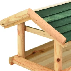 vidaXL Vogelvoeder met standaard 37x28x100 cm massief vurenhout