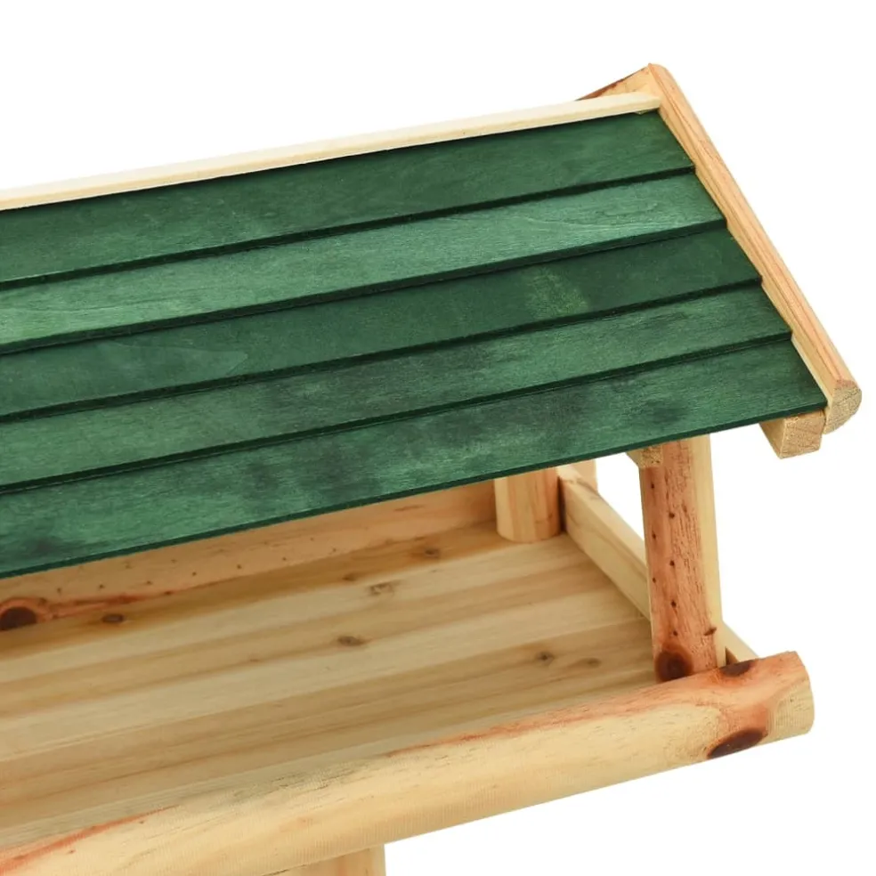 vidaXL Vogelvoeder met standaard 37x28x100 cm massief vurenhout