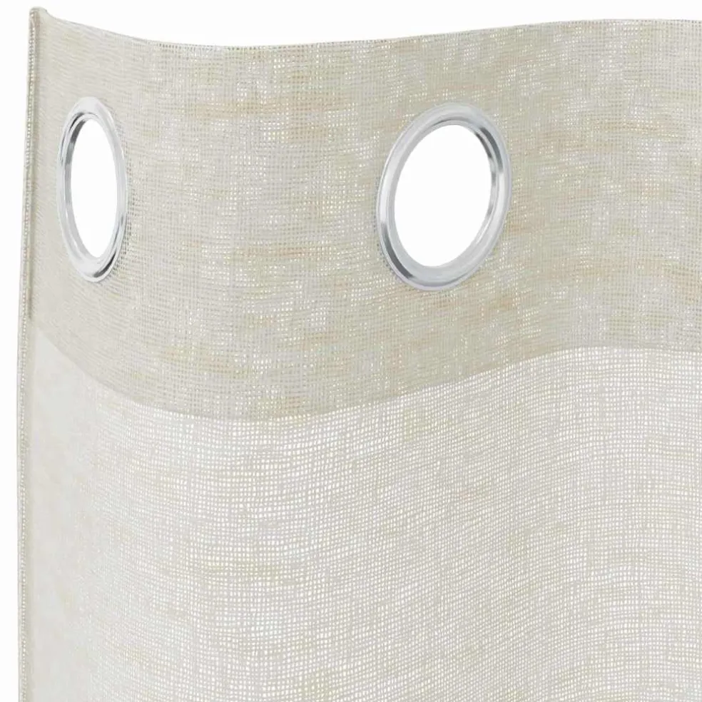 vidaXL Voile Gordijn 2 st Crème 140 x 140 cm Polyester
