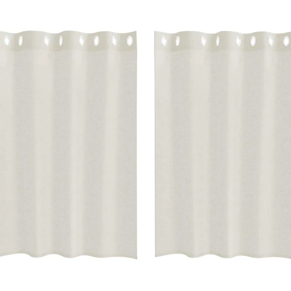 vidaXL Voile Gordijn 2 st Crème 140 x 140 cm Polyester