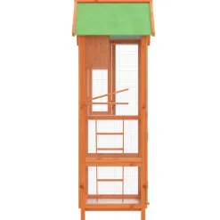 vidaXL Volière 60x58,5x160 cm massief grenenhout bruin