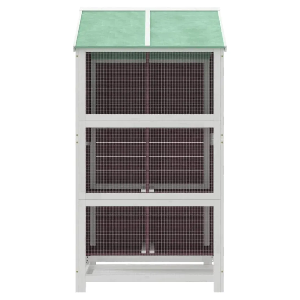 vidaXL Volière 97x81x152 cm massief grenenhout mokkakleurig