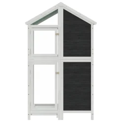vidaXL Volière 91,5x53x170 cm massief grenenhout bruin