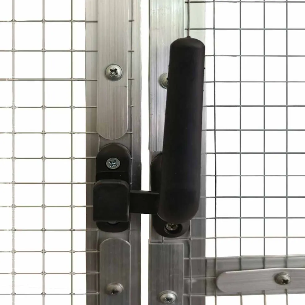 vidaXL Volière 179x100x185 m aluminium zilverkleurig