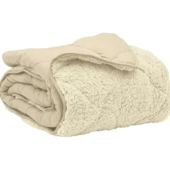 vidaXL Vol jaar dekbed Crème 135 x 200 cm Microfiber en Teddy fleece